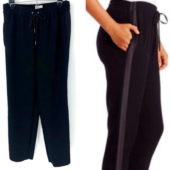 Wilfred Satin Stripe Tuxedo Drawstring Pants - Picture 1 of 7